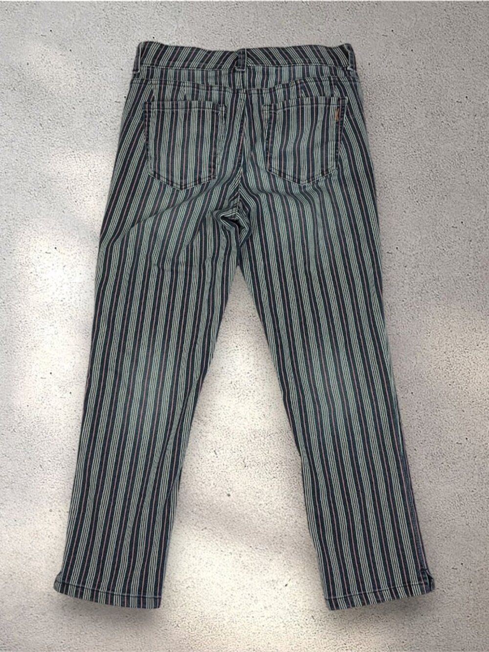 Vintage America Fab Betty Crop Pants Women's 8/29 Multi Striped Goth Steampunk - Picture 2 of 9